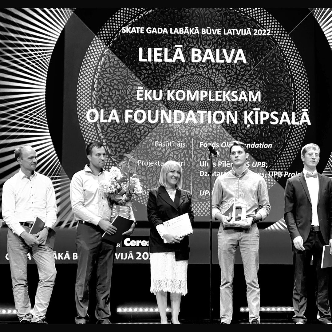 Ola Foundation tika atzīta par GADA LABĀKO BŪVI LATVIJĀ 2022 – gadabuve.lv raksts