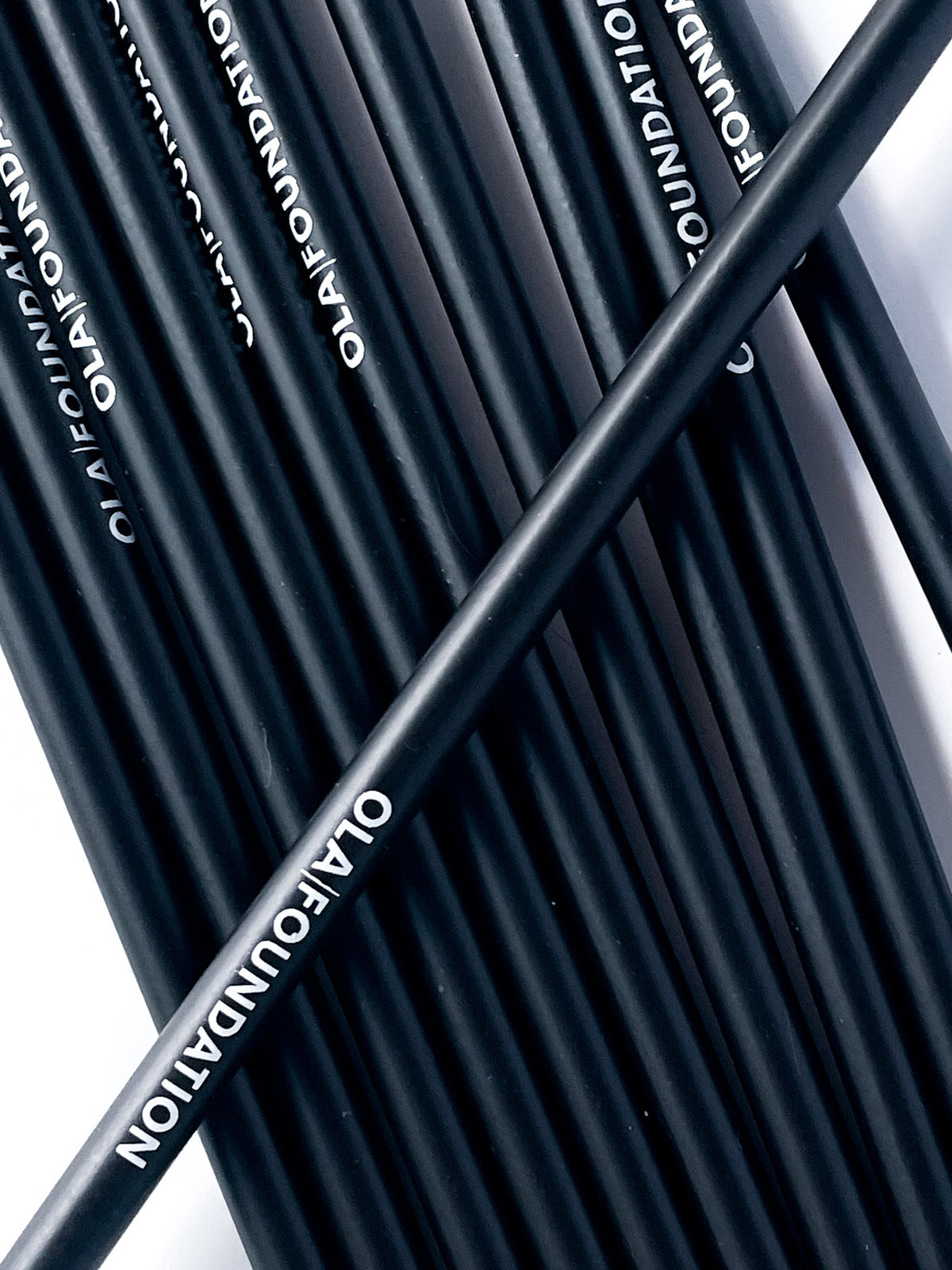 Set of 5 black wooden pencils